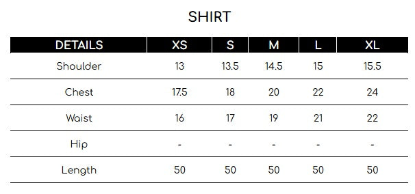 Size chart for Red Tassel Trim Frock | SK Designs | SKB3