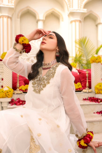 White Adda Work Formal 3 Piece Suit | Mumtaz | Bano