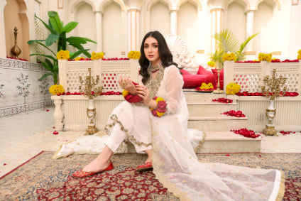 White Adda Work Formal 3 Piece Suit | Mumtaz | Bano