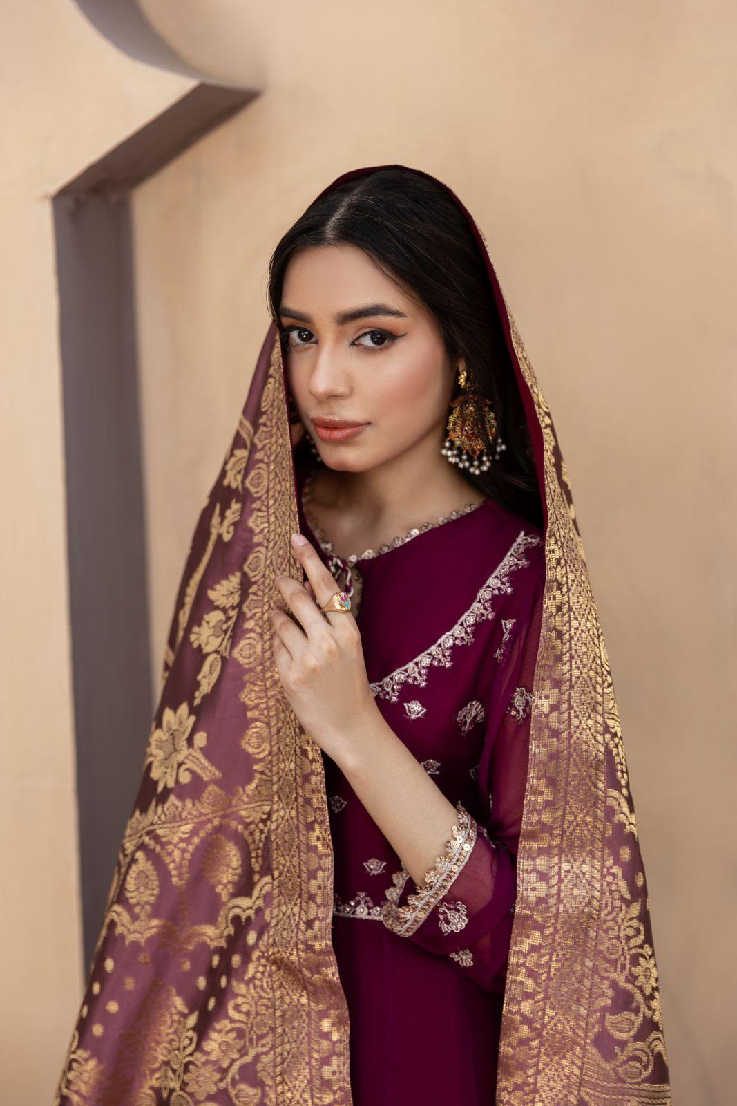 Plum Anarkali Suit | SK Designs | Design 5