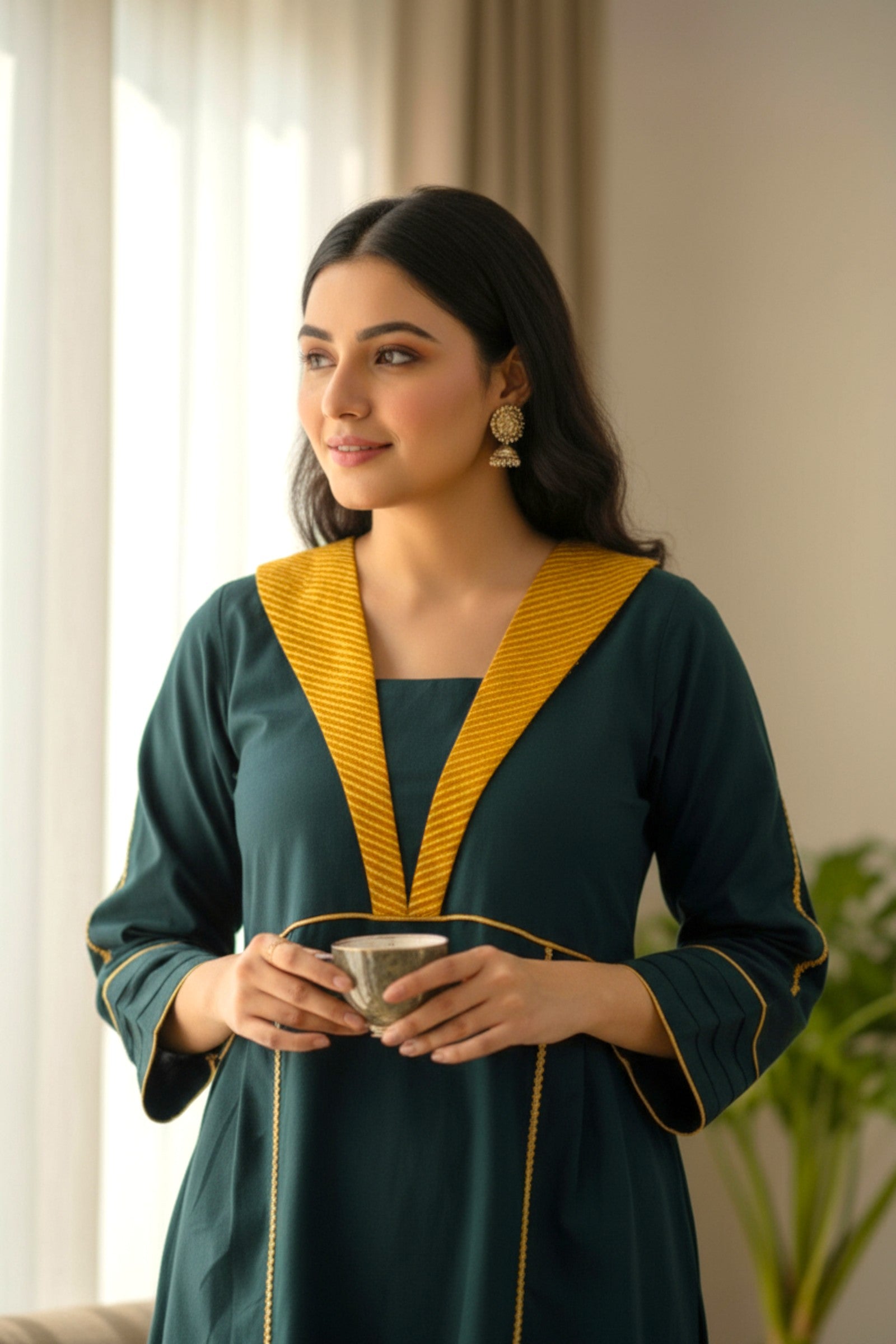 Green Khaddar 2 Piece | Khaddar Edit ’25 | Naira