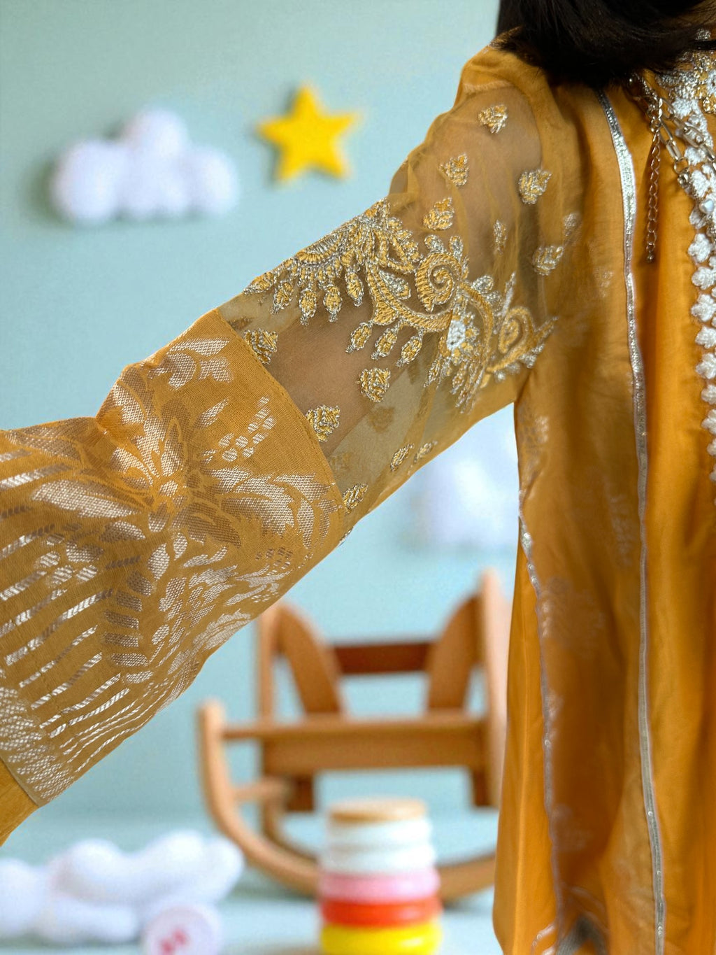 Block Print Tulip Pants Frock | Kids | KZ013