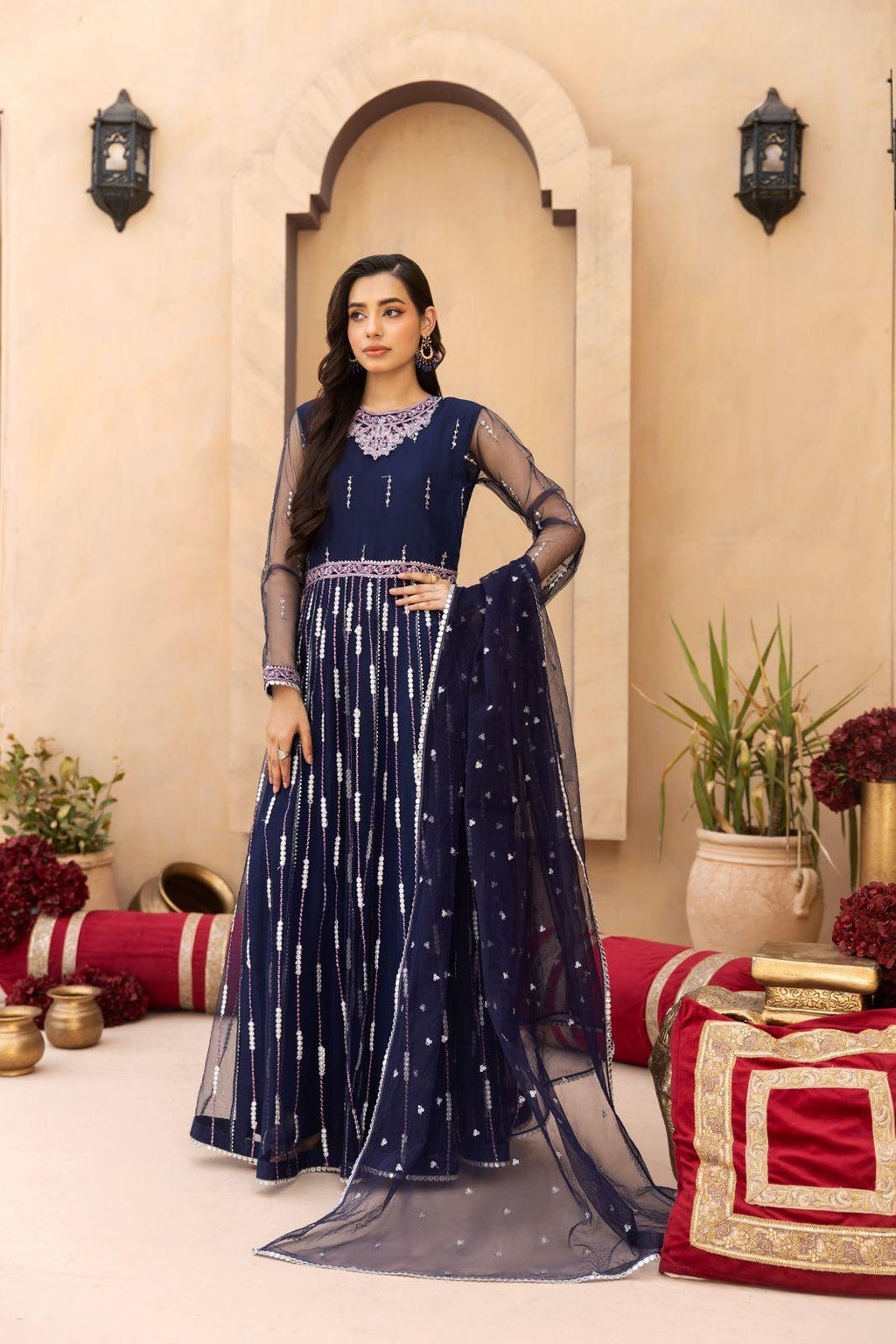 Navy Blue Dress | SK Designs | Design 6