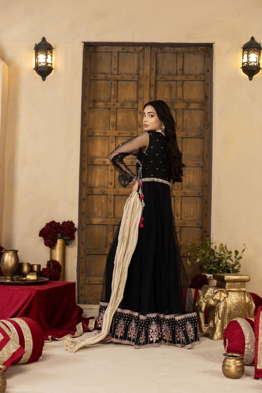Black Anarkali Frock | SK Designs | Design 7