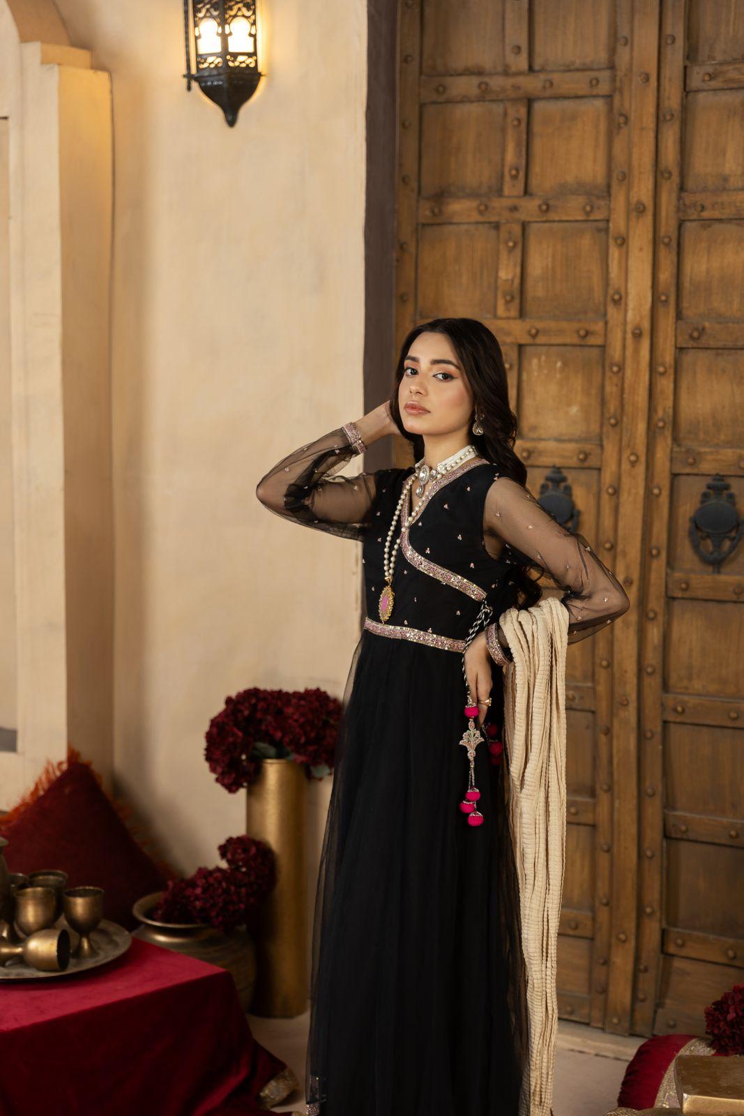 Black Anarkali Frock | SK Designs | Design 7