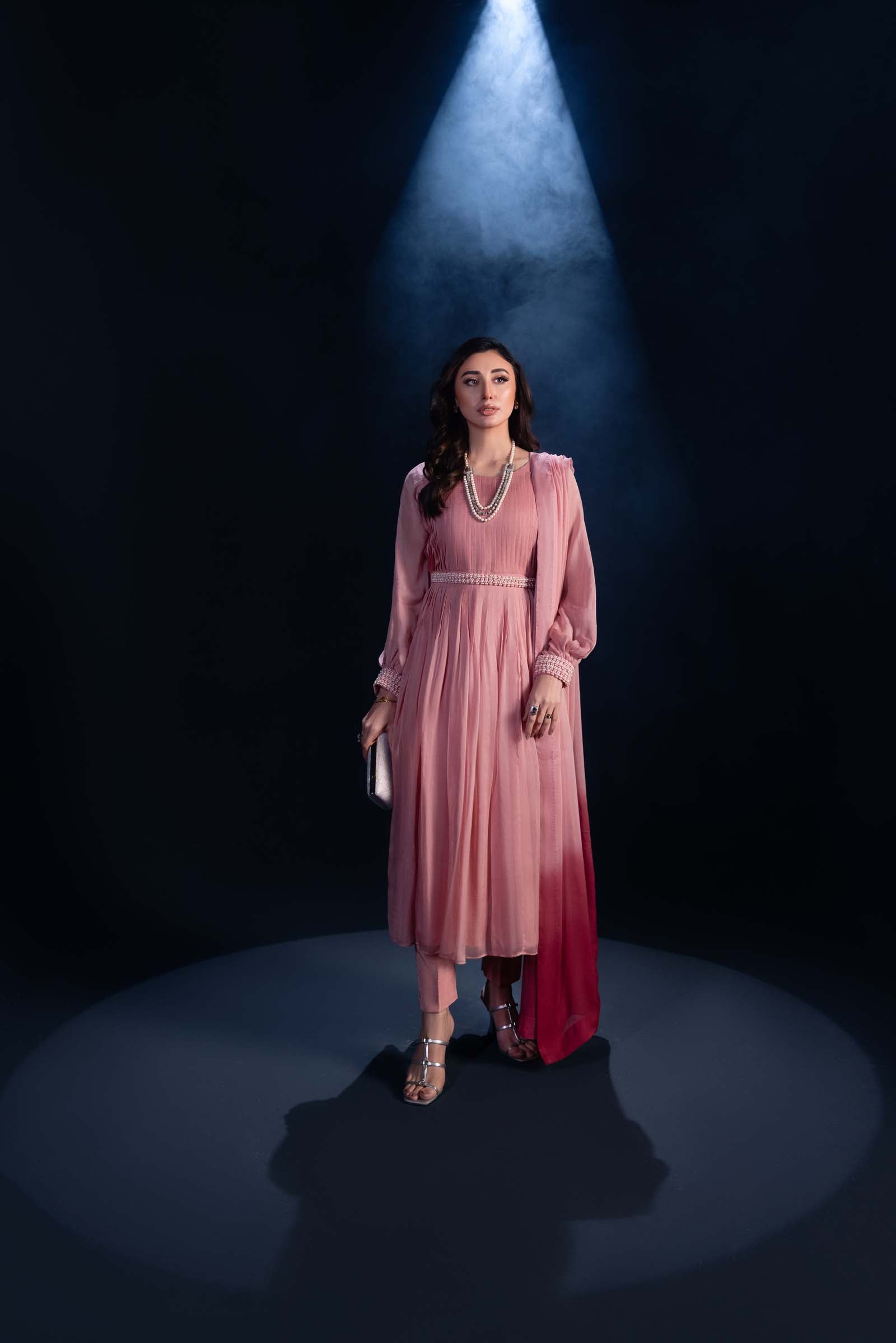 Pink Ombre Maxi Dress 3 Piece Suit | Enchanté | Mysie