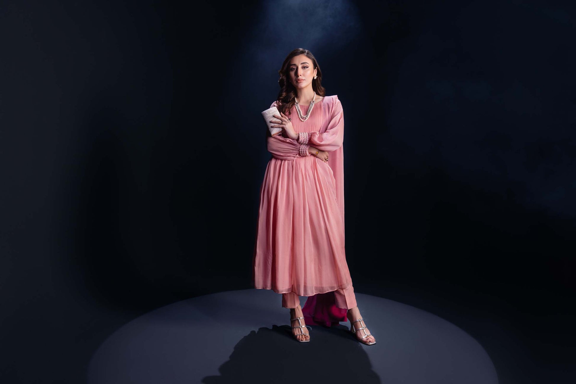 Pink Ombre Maxi Dress 3 Piece Suit | Enchanté | Mysie