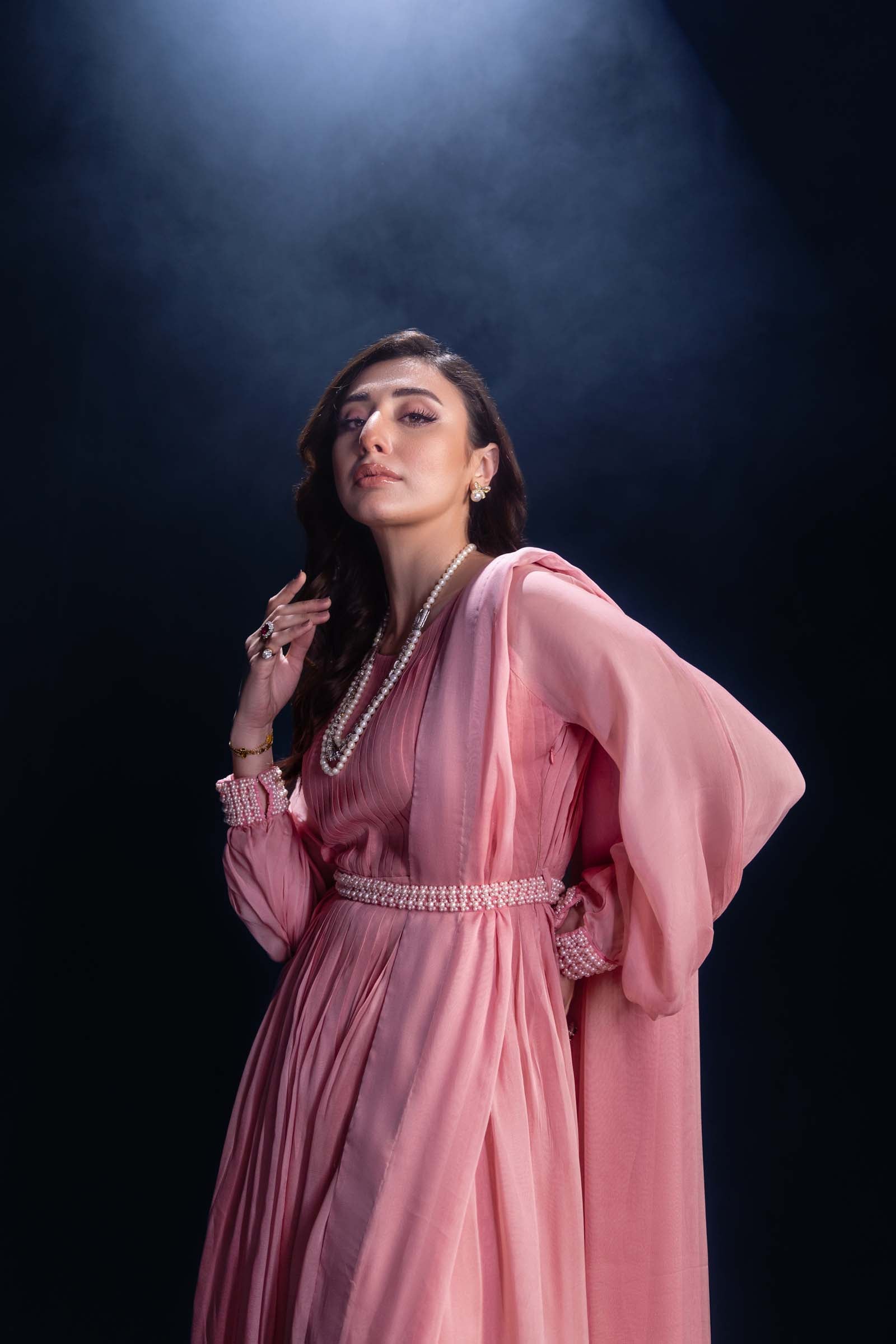 Pink Ombre Maxi Dress 3 Piece Suit | Enchanté | Mysie