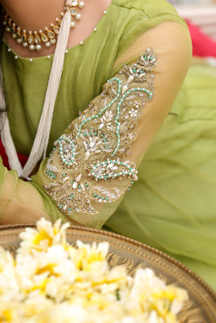 Green Adda Work Formal 3 Piece Suit | Mumtaz | Nur Jahan