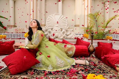 Green Adda Work Formal 3 Piece Suit | Mumtaz | Nur Jahan