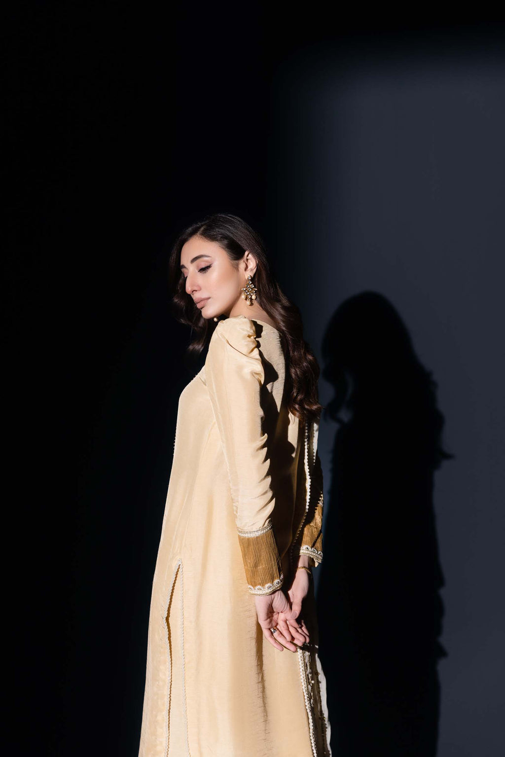 Golden Skin Embellished 3 Piece Suit | Enchanté | Oriana