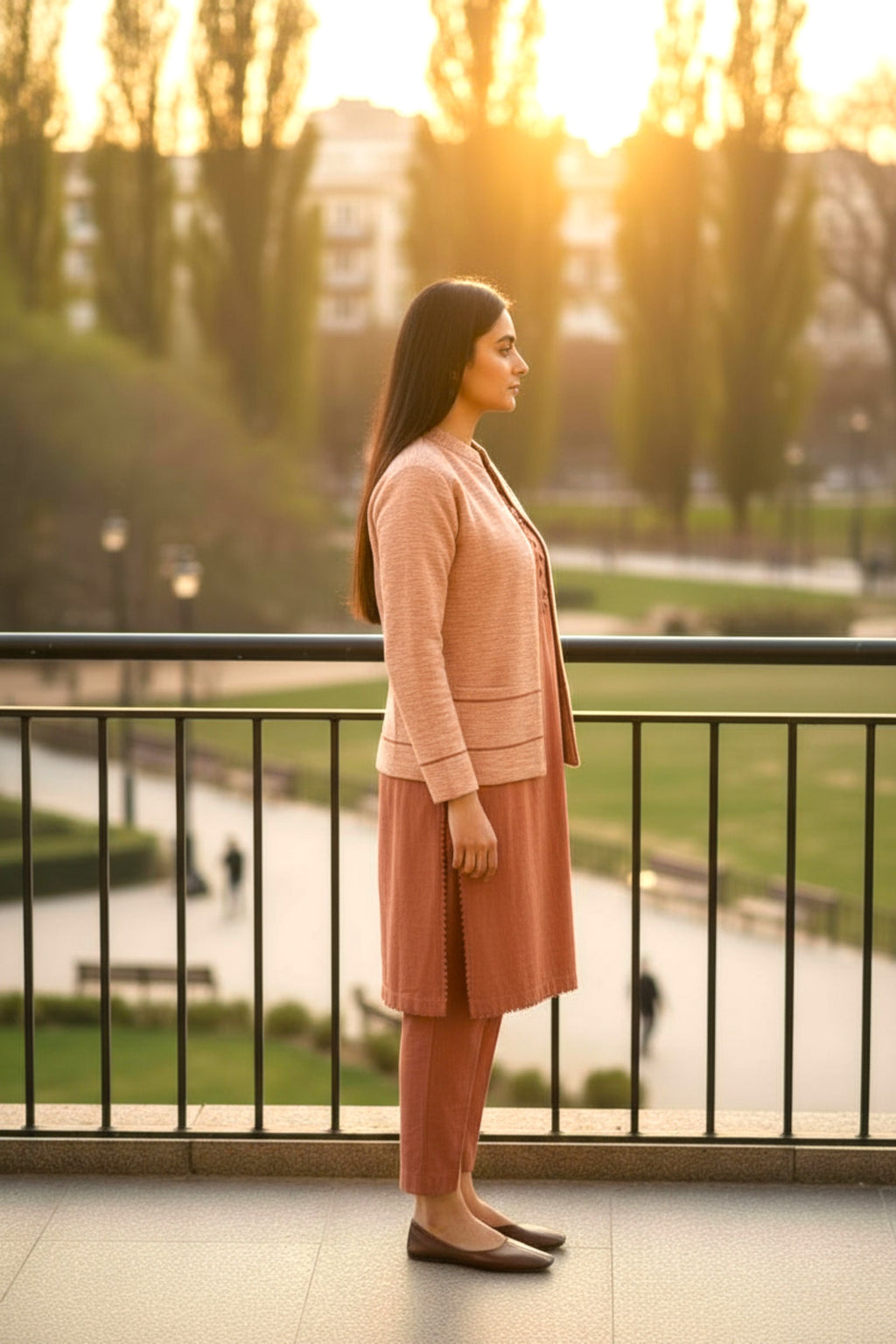 Pink Jacket 3 Piece | Khaddar Edit ’25 | Mehreen