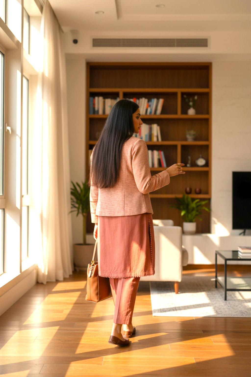 Pink Jacket 3 Piece | Khaddar Edit ’25 | Mehreen