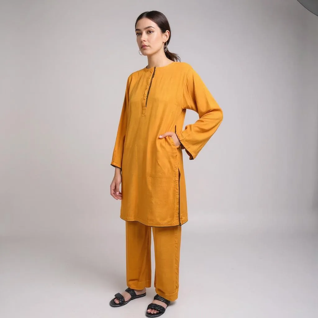 Mustard Solid Co-Ord Set | SK Designs | SKB1