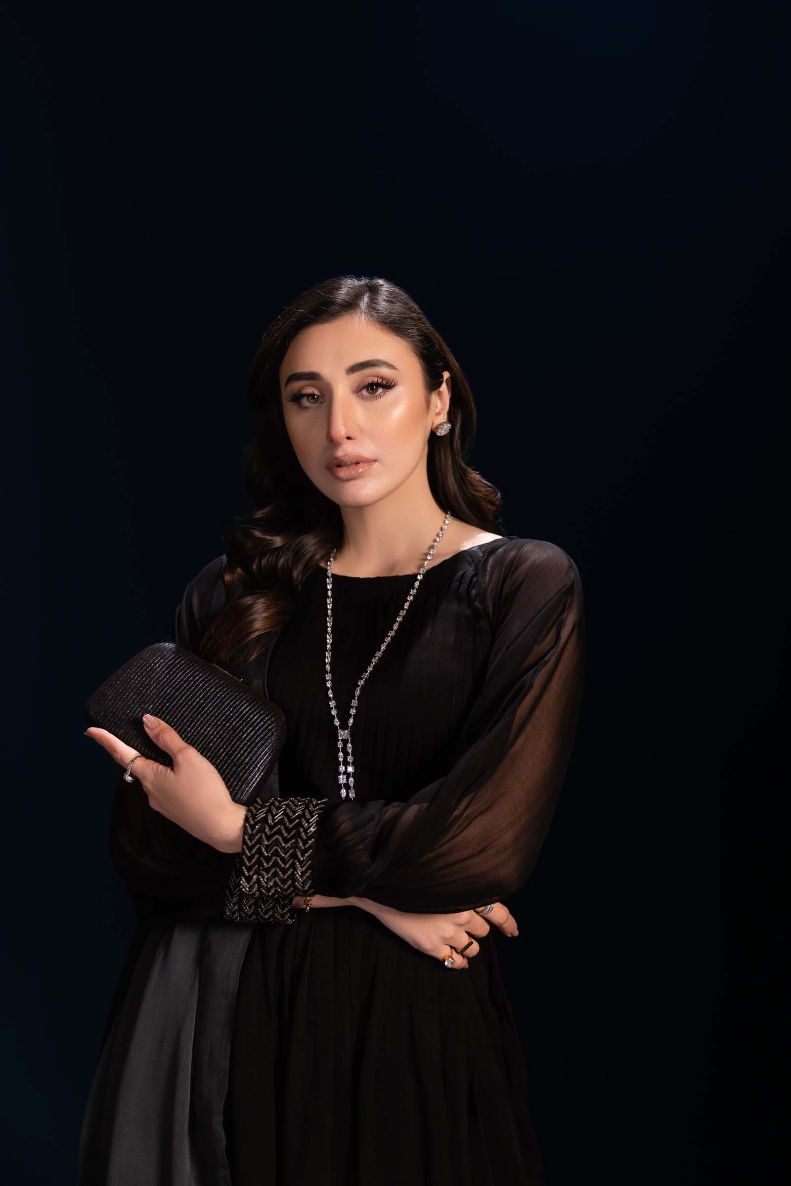 Black Embellished Maxi Dress 3 Piece Suit | Enchanté | Sia