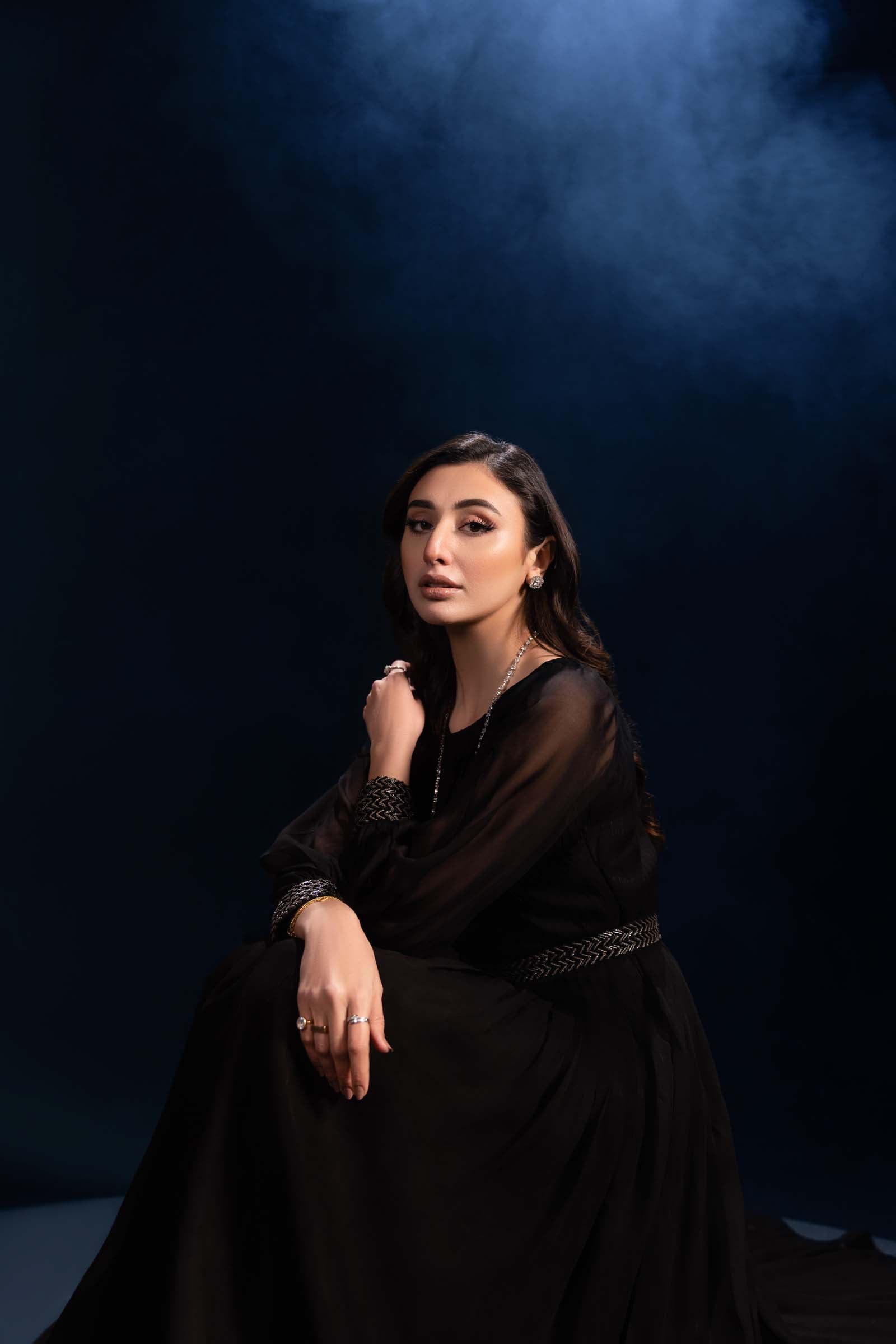 Black Embellished Maxi Dress 3 Piece Suit | Enchanté | Sia